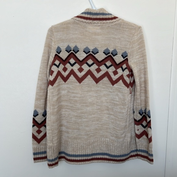 Geometric Print Knit Cardigan Small - Picture 2 of 3